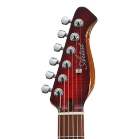 Artist AS94 Cherry-Flame Active Passive Electric Guitar & Padded Bag thumbnail