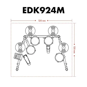 Customer Returned Artist EDK924M 9-Piece Electronic Drumkit w/ Mesh Drum Heads thumbnail