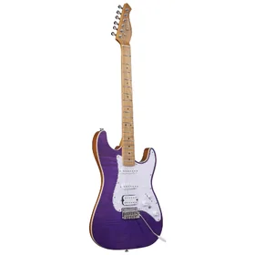 Artist AS30 Purple Flame Electric Guitar w/ HSS Pickups thumbnail