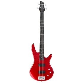 Damaged Artist ABA200 Red Bass Guitar w/ Accessories thumbnail
