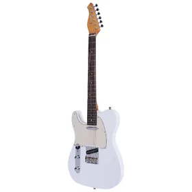 Artist AT53 Left Handed White Electric Guitar w/ Hot Single Coil Pickups thumbnail