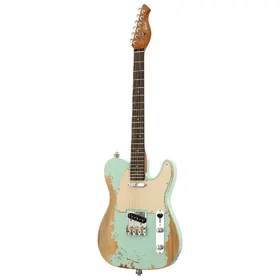Artist AT53 Vintage Green Aged Electric Guitar & Black Case thumbnail