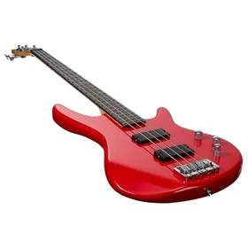 Damaged Artist ABA200 Red Bass Guitar w/ Accessories thumbnail