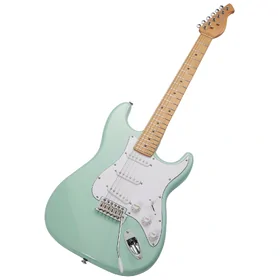 Artist AS10 Vintage Green Electric Guitar w/ Single Coil Pickups & Padded Bag thumbnail