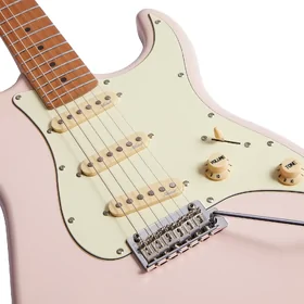 Artist ASMPP Pastel Pink Electric Guitar w/ Single Coil Pickups thumbnail