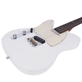 Artist AT53 Left Handed White Electric Guitar w/ Hot Single Coil Pickups thumbnail