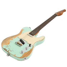 Artist AT53 Vintage Green Aged Electric Guitar & Black Case thumbnail