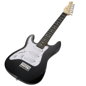Customer Returned Artist AS34 Black Left Handed 3/4 Size Electric Guitar & Accessories thumbnail