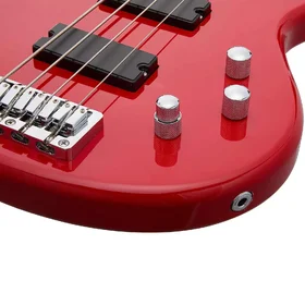 Damaged Artist ABA200 Red Bass Guitar w/ Accessories thumbnail
