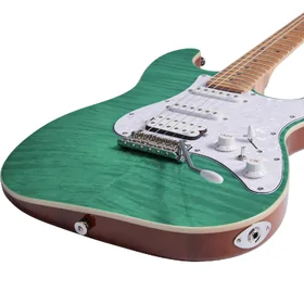 Artist AS30 Green Flame Electric Guitar w/ HSS Pickups thumbnail