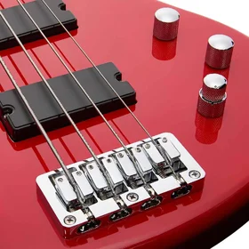 Damaged Artist ABA200 Red Bass Guitar w/ Accessories thumbnail