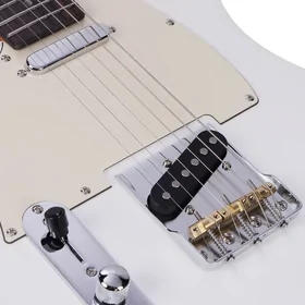 Artist AT53 Left Handed White Electric Guitar w/ Hot Single Coil Pickups thumbnail