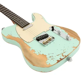Artist AT53 Vintage Green Aged Electric Guitar & Black Case thumbnail