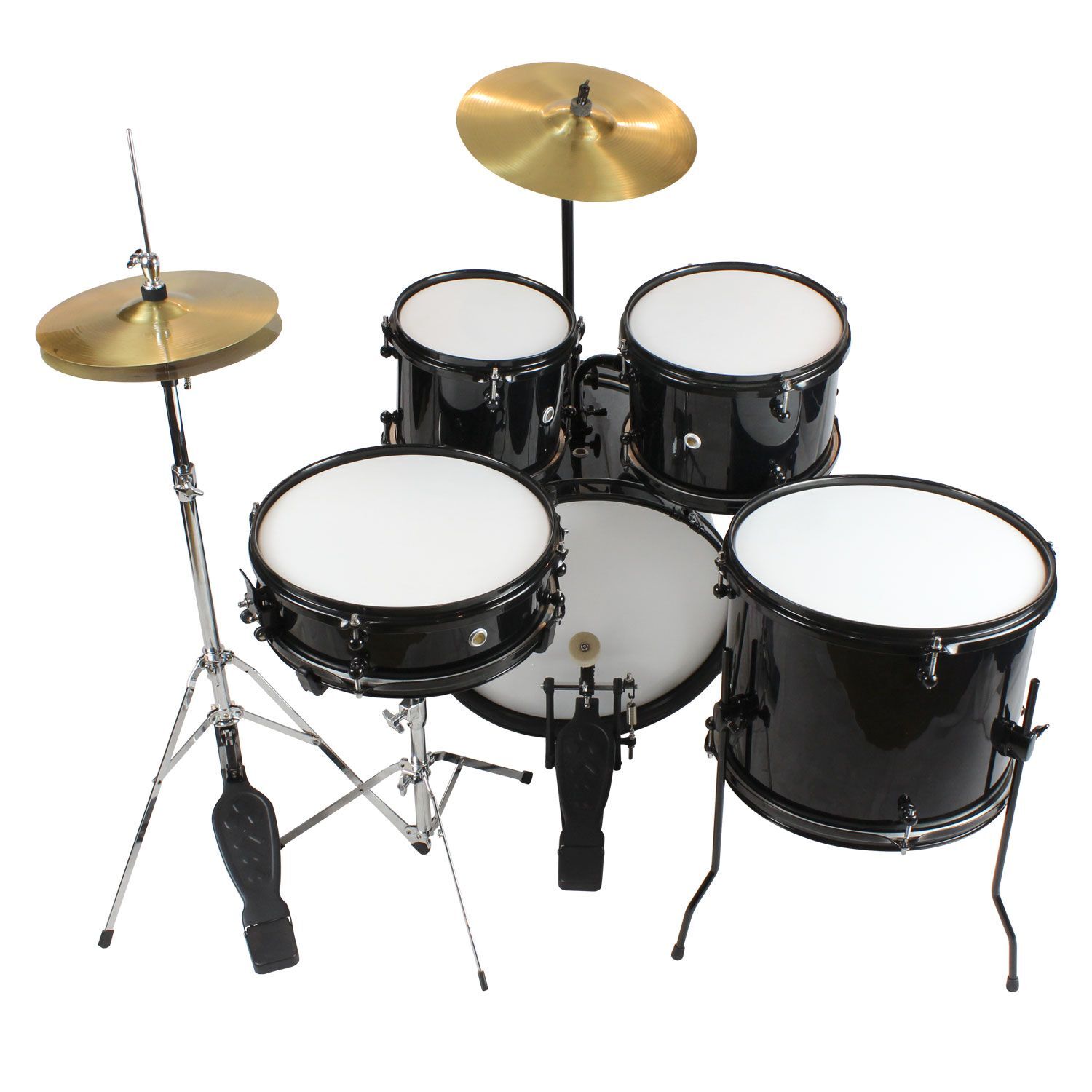 Artist AJ516 5 Piece Junior Acoustic Drum Kit Black