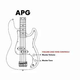 Artist APG Black Bass Guitar w/ Pickguard & Accessories thumbnail