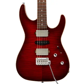 Artist AS94 Cherry-Flame Active Passive Electric Guitar & Padded Bag thumbnail