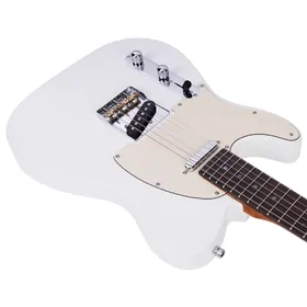 Artist AT53 Left Handed White Electric Guitar w/ Hot Single Coil Pickups thumbnail
