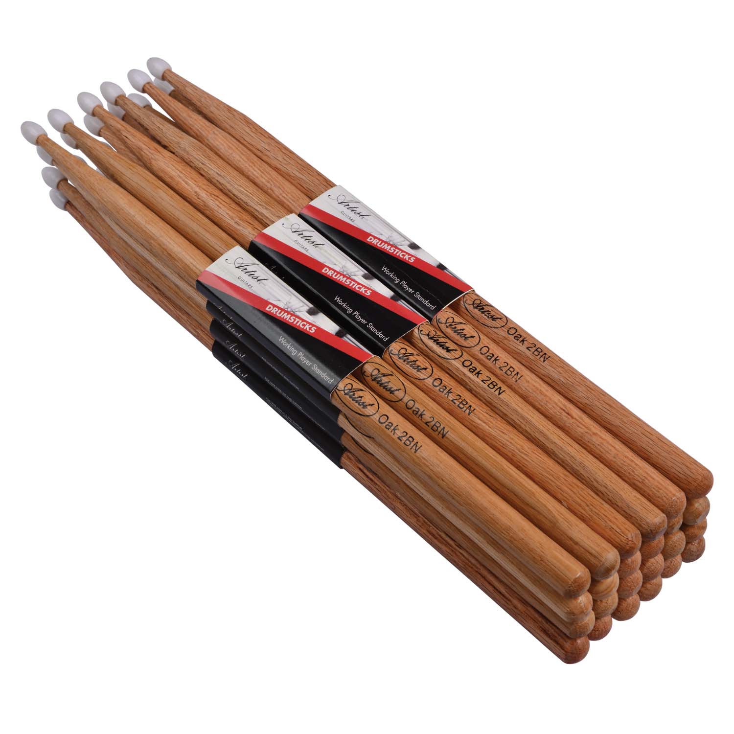 Artist DSO2BN Oak Drumsticks with Nylon Tips 12 Pairs