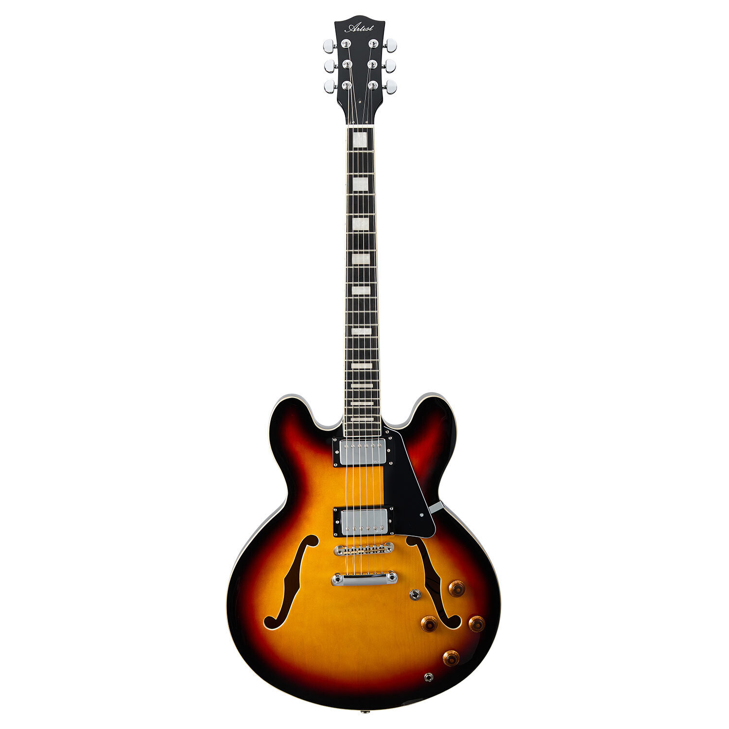 Artist Brownburst58DLX Semi Hollow Electric Guitar w Bullbucker