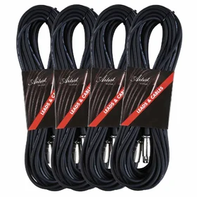Artist MC45XX 45ft (14m) Mic Cable/Lead XLR-XLR - 4 Pack