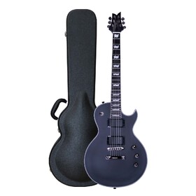 Artist Stealth Matte Black Electric Guitar w/ Humbuckers & Black Case