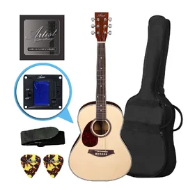 Artist LSP34 Natural 3/4 Left Handed Beginner Acoustic Guitar Pack