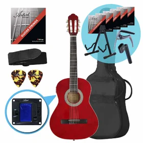 Artist CL34TRD 3/4 Size Classical Guitar Ultimate Pack - Red