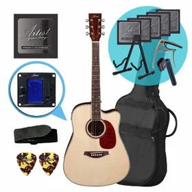 Artist LSPC Natural Beginner Acoustic Guitar Ultimate Pack