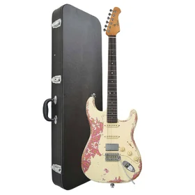 Artist AS72 White Paisley Relic Electric Guitar & Black Case