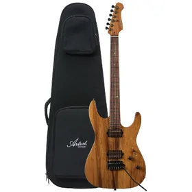 Artist Limba Natural Electric Guitar w/ Humbucker Pickups & Padded Bag