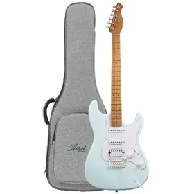 Artist AS20SBLV2 Pastel Blue Electric Guitar w/ HSS Pickups & Padded Bag