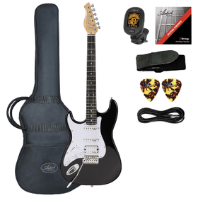 Artist AS1 Left Handed Black Electric Guitar & Accessories