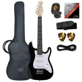 Artist AS34 Black 3/4 Size Electric Guitar & Accessories