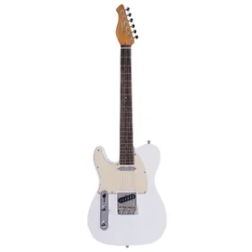 Artist AT53 Left Handed White Electric Guitar w/ Hot Single Coil Pickups