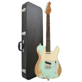 Artist AT53 Vintage Green Aged Electric Guitar & Black Case thumbnail