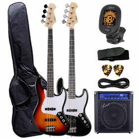 Artist AJB Sunburst Bass Guitar w/ Accessories & BA30 Amp