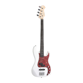 Artist Vintage-Hybrid White Fretless Active/Passive Bass Guitar