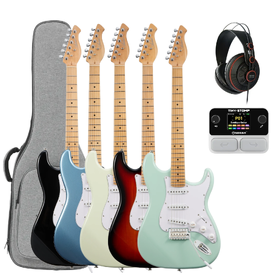 Artist AS10V2 Electric Guitar w/ Padded Bag, Soran Tiny Stomp & Headphones