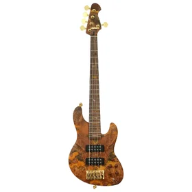 Damaged Artist AB5 15th Anniversary Topaz Gold 5 String Active/Passive Bass Guitar