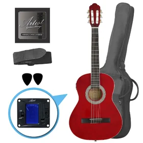 Customer Returned Artist CL34 - 3/4 Size Classical Nylon String Guitar Pack - Red