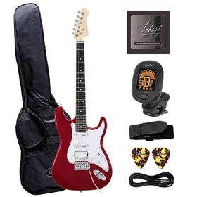 Customer Returned Artist AS1 Candy Apple Red Electric Guitar w/HSS Pickups & Accessories