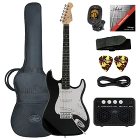 Customer Returned Artist ASP Black Electric Guitar w/ Accessories & Amp