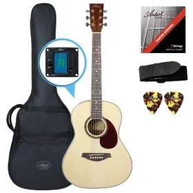 Customer Returned Artist LSP34 Natural 3/4 Size Beginner Acoustic Guitar Pack
