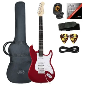 Customer Returned Artist AS1 Candy Apple Red Electric Guitar w/HSS Pickups & Accessories