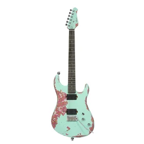 Damaged Artist SKYLER Paisley Aged Electric Guitar w/ Hand-Made Pickups