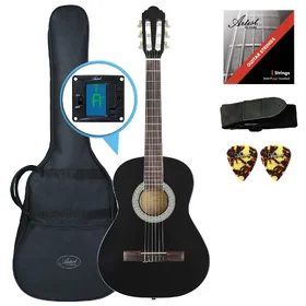 Customer Returned Artist CL34 - 3/4 Size Classical Nylon String Guitar Pack - Black