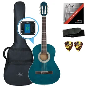 Customer Returned Artist CL34 - 3/4 Size Classical Nylon String Guitar Pack - Blue