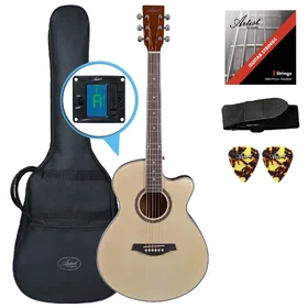 Customer Returned Artist LSPS Natural Small Body Beginner Acoustic Guitar Pack