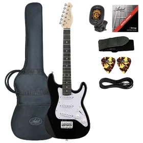 Customer Returned Artist AS34 Black 3/4 Size Electric Guitar & Accessories