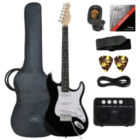 Customer Returned Artist ASP Black Electric Guitar w/ Accessories & Amp